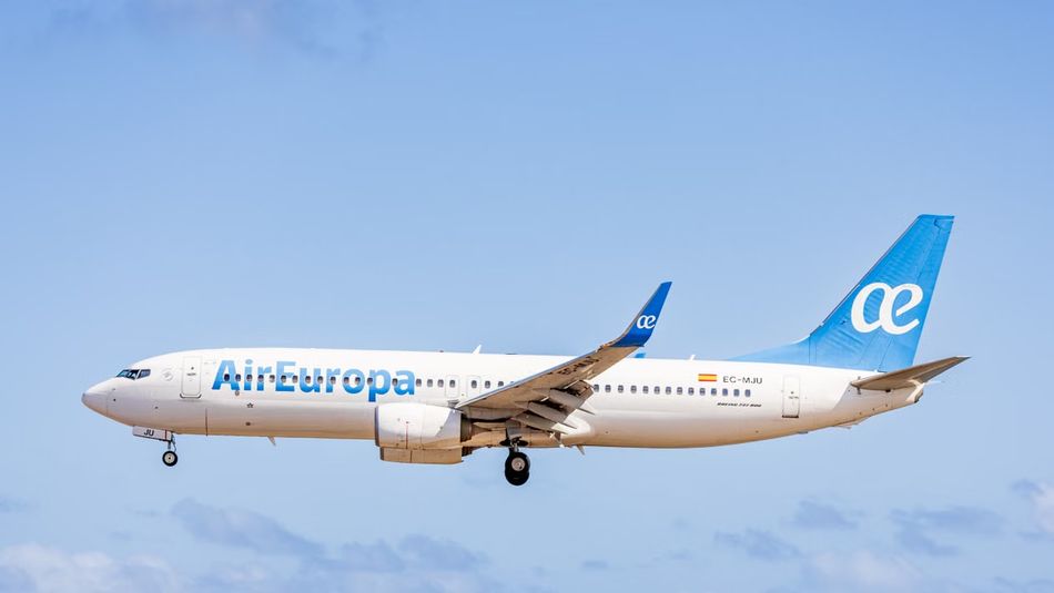 Avion Air Europa à l'approche