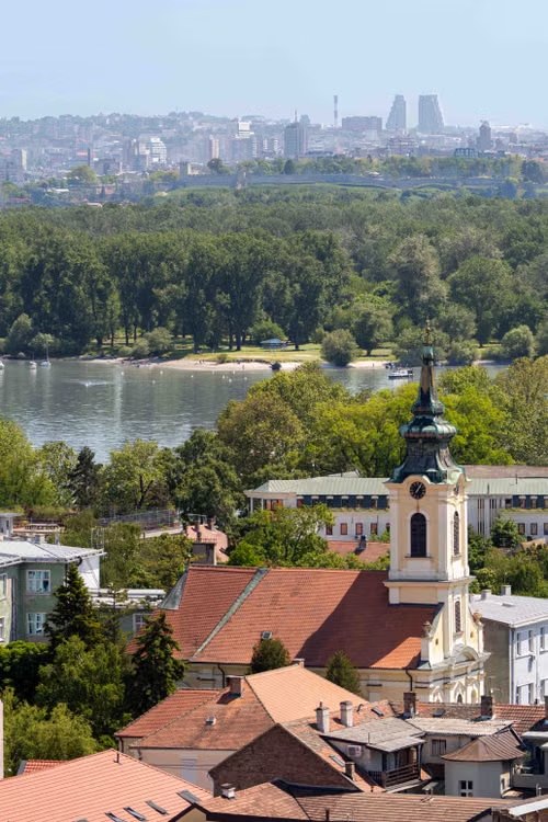 Le Danube et la skyline depuis Zemun
